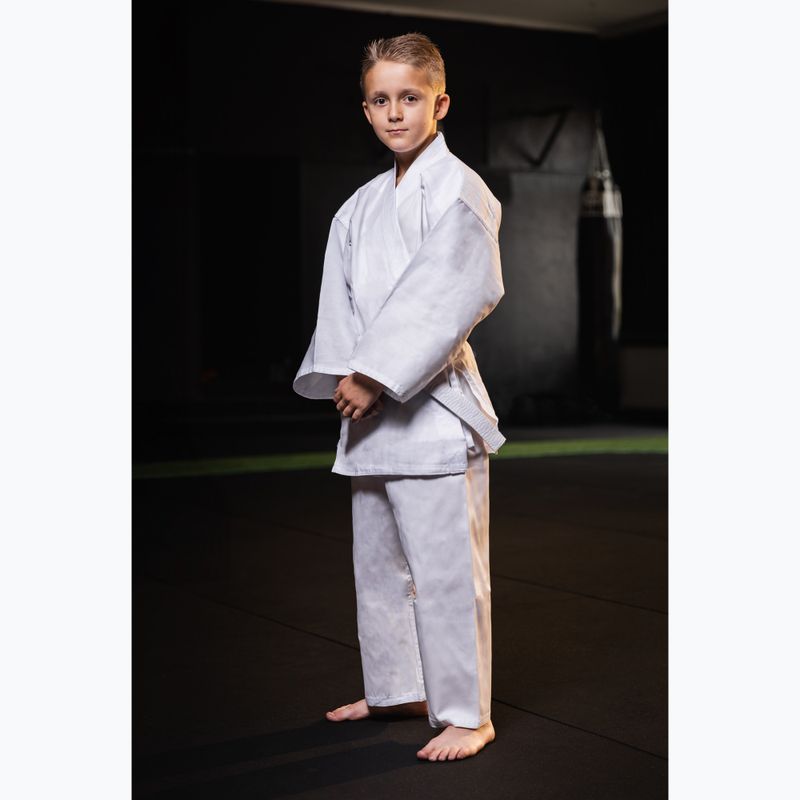 DBX BUSHIDO ARK-3102 vaikiški karategi su diržu balti 10