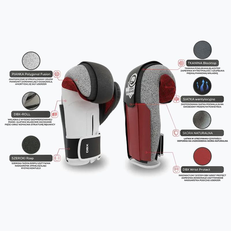 Bokso pirštinės DBX BUSHIDO z systemem Wrist Protect juodos Bb2 17