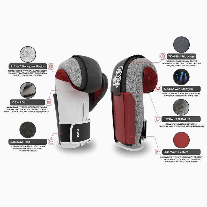 DBX BUSHIDO bokso pirštinės su Wrist Protect sistema juodos spalvos Bb4 9