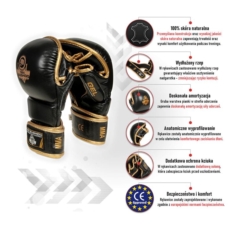 MMA treniruočių pirštinės DBX BUSHIDO black Arm-2011D-M 12