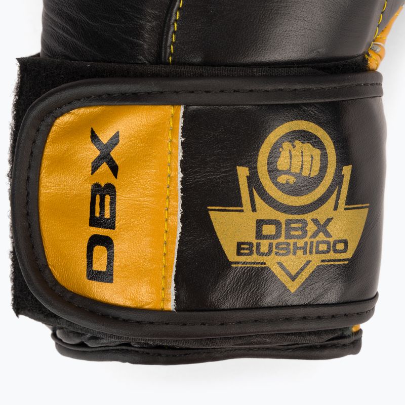 DBX BUSHIDO natūralios odos bokso pirštinės juodos spalvos B-2v14 5