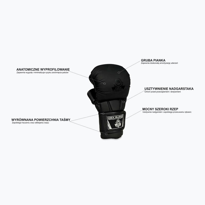 Graplingo pirštinės DBX BUSHIDO Master MMA juodos 11