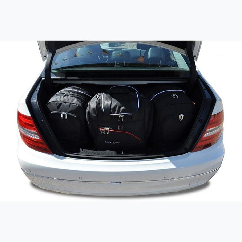 Bagažinės krepšių komplektas KJUST Mercedes-Benz C Limousine 2006-2014 4 vnt. juodas 12