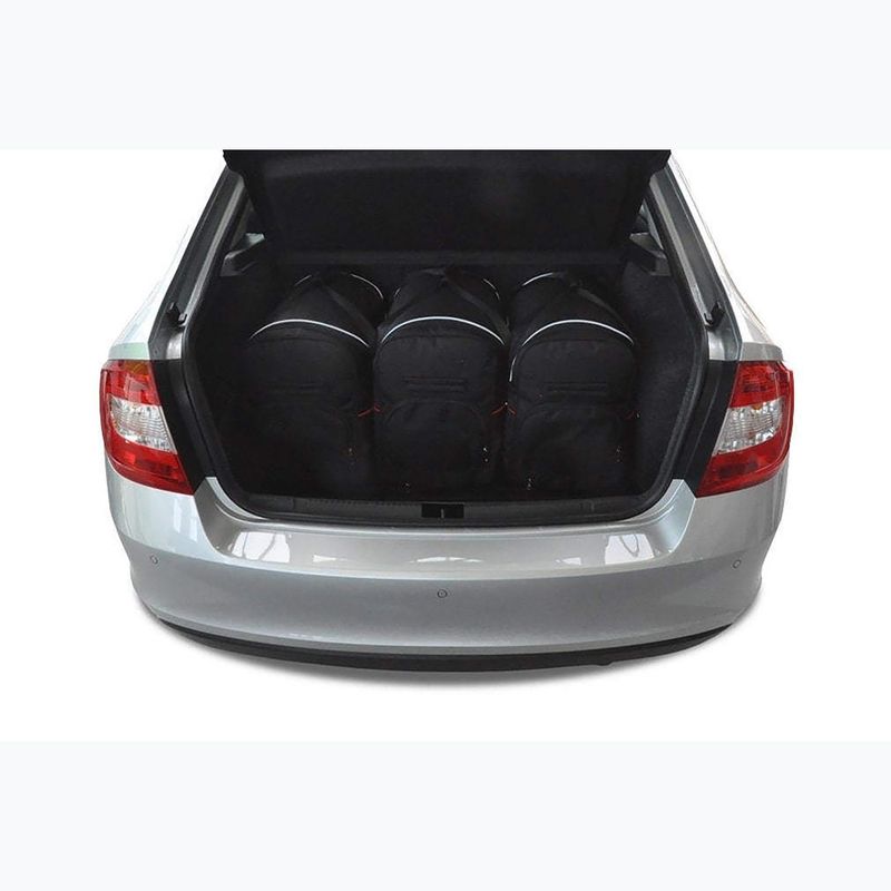 Bagažinės krepšių rinkinys KJUST Skoda Rapid Liftback 2012-2019 5 vnt. Juodas 14
