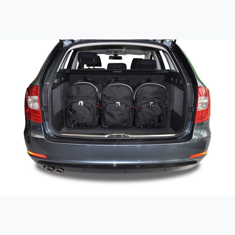 Bagažinės krepšių rinkinys KJUST Skoda Superb Combi 2010-2015 5 vnt. Juodas 12