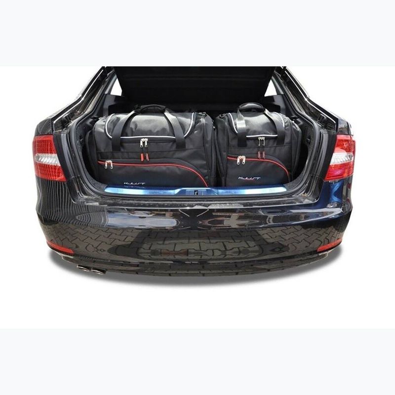 Bagažinės krepšių rinkinys KJUST Skoda Superb Limousine 2008-2015 5 vnt. Juodas 11