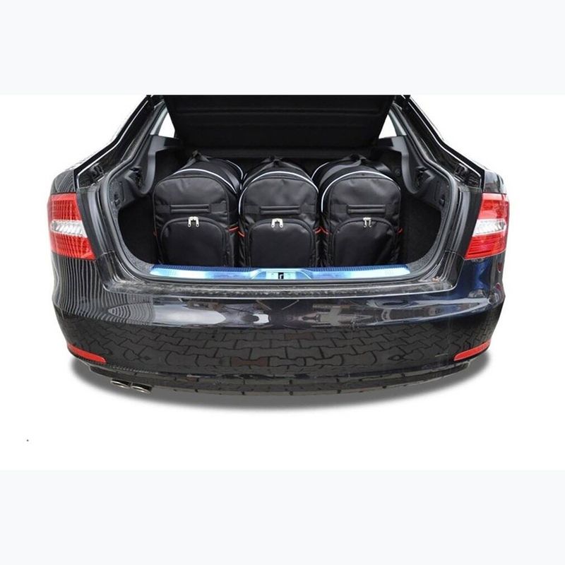 Bagažinės krepšių rinkinys KJUST Skoda Superb Limousine 2008-2015 5 vnt. Juodas 12