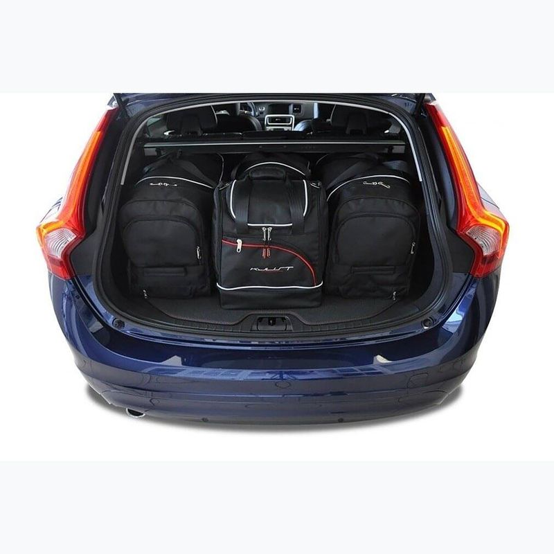 Bagažinės krepšių komplektas KJUST Volvo V60 2010-2018 4 vnt. juodas 16
