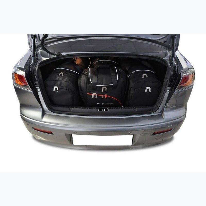 Bagažinės krepšių komplektas KJUST Mitsubishi Lancer Limousine 2007-2016 4 vnt. juodas 11