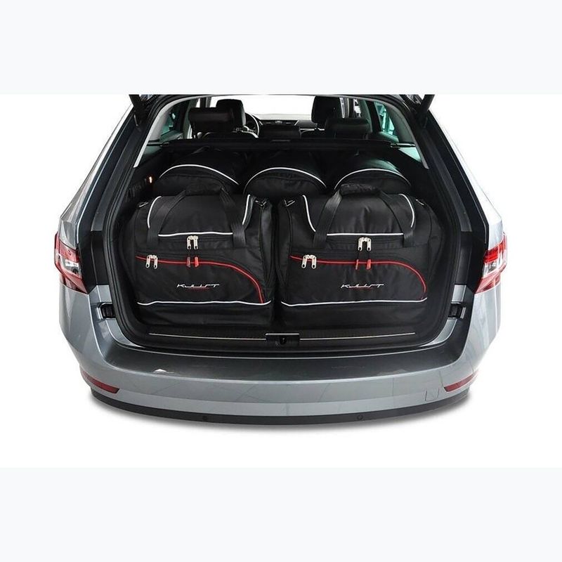 Bagažinės krepšių rinkinys KJUST Skoda Superb Combi 2015-2023 5 vnt. Juodas 11