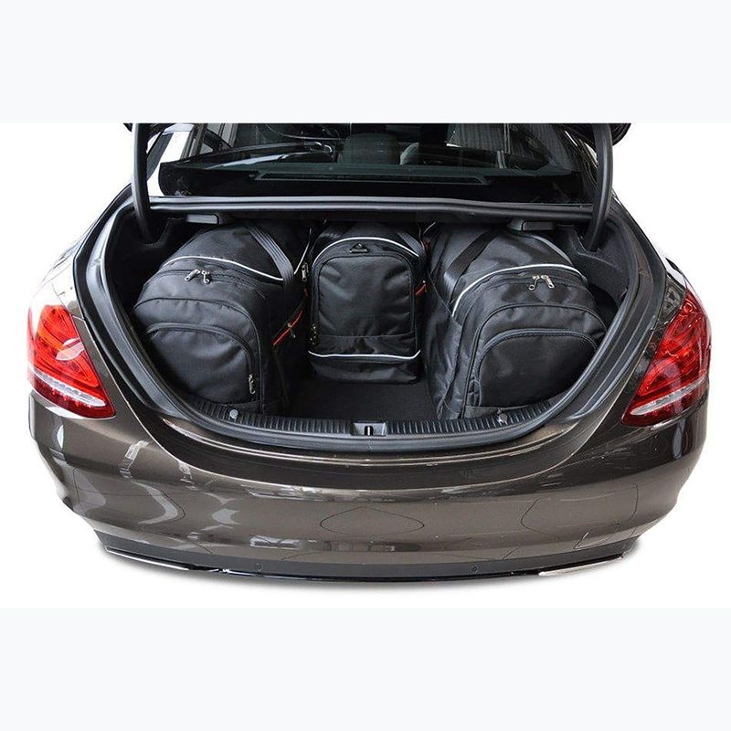 Bagažinės krepšių komplektas KJUST Mercedes-Benz C Limousine 2013-2021 4 vnt. juodas 14
