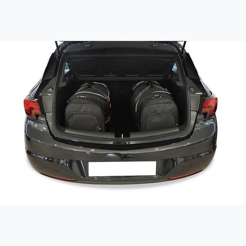 Bagažinės krepšių rinkinys KJUST Opel Astra Hatchback 2015-2021 4 vnt. Juodas 15