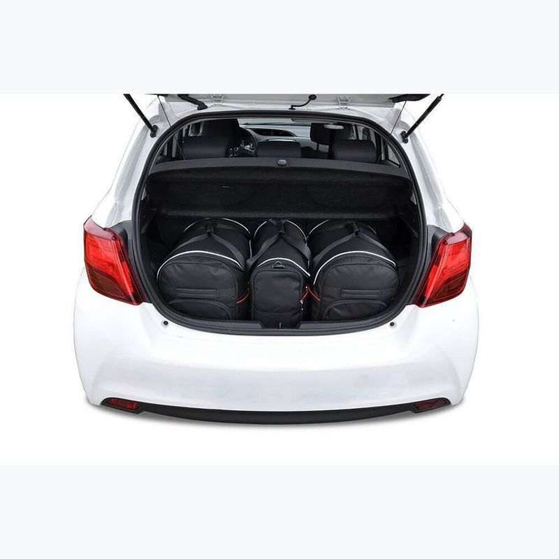 Bagažinės krepšių komplektas KJUST Toyota Yaris 2011-2020 3 vnt. juodas 14