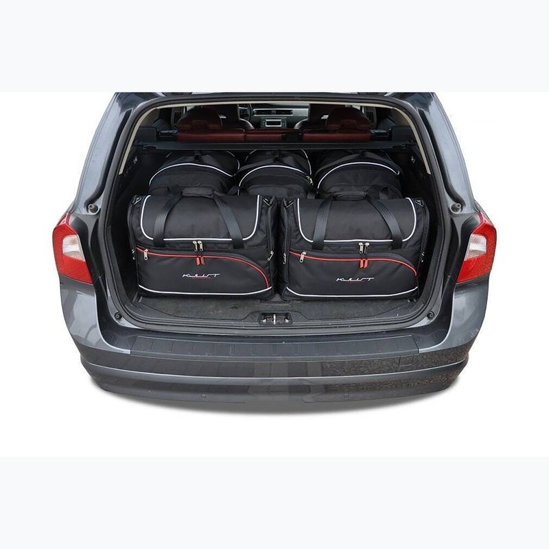 Bagažinės krepšių komplektas KJUST Volvo V70 2007-2016 5 vnt. juodas 17