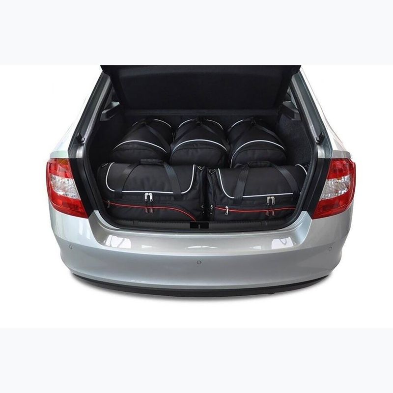 Bagažinės krepšių rinkinys KJUST Skoda Rapid Liftback 2012-2019 5 vnt. Juodas 12