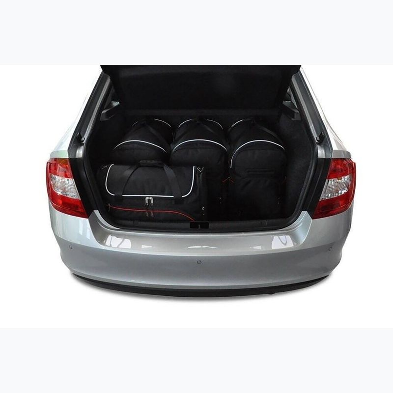 Bagažinės krepšių rinkinys KJUST Skoda Rapid Liftback 2012-2019 5 vnt. Juodas 13