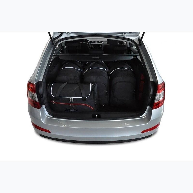 Bagažinės krepšių rinkinys KJUST Skoda Octavia Combi 2013-2020 5 vnt. Juodas 12