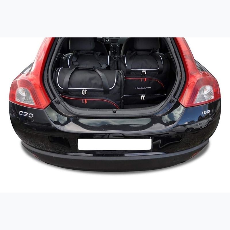 Bagažinės krepšių komplektas KJUST Volvo C30 2006-2012 4 vnt. juodas 11