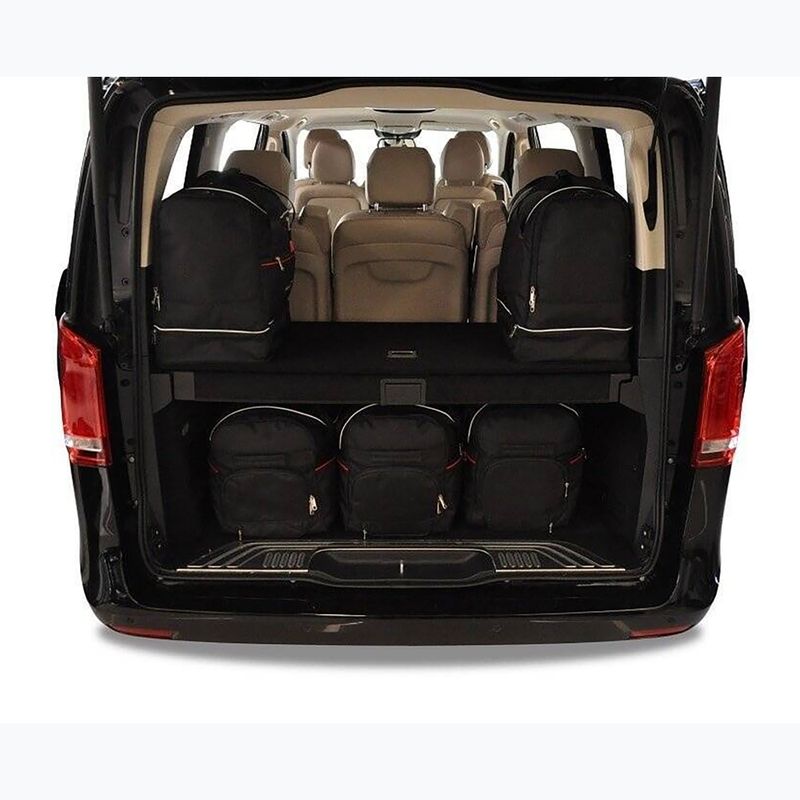 Bagažinės krepšių komplektas KJUST Mercedes-Benz V Long 2015+ 7 vnt. juodas 14