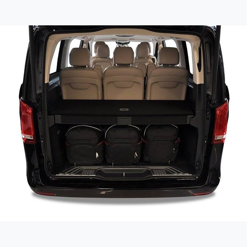 Bagažinės krepšių komplektas KJUST Mercedes-Benz V Long 2015+ 7 vnt. juodas 15