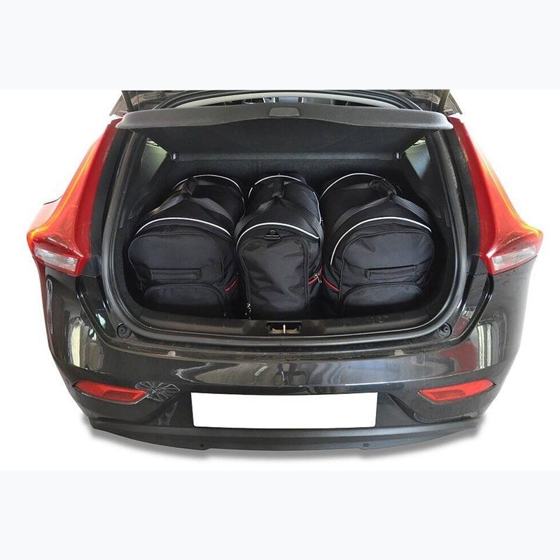 Bagažinės krepšių komplektas KJUST Volvo V40 Hatchback 2012-2019 3 vnt. juodas 11