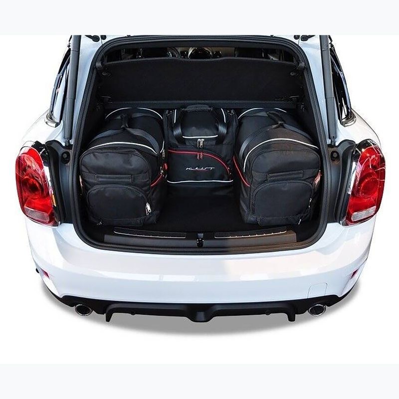 Bagažinės krepšių komplektas KJUST Mini Countryman Plug-In Hybrid 2017-2023 4 vnt. juodas 13