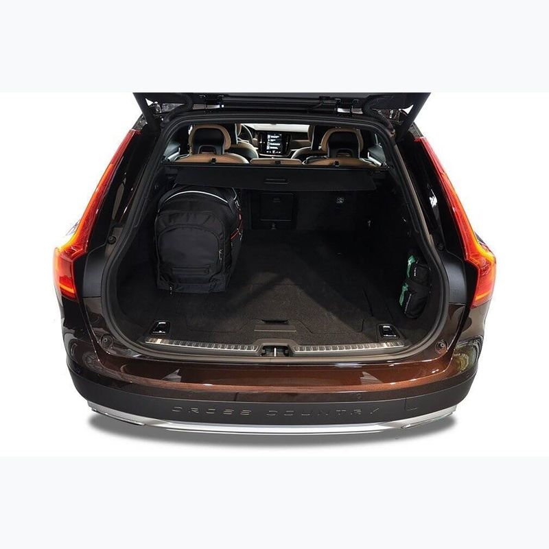 Bagažinės krepšių komplektas KJUST Volvo V90 PHEV 2018+ 5 vnt. juodas 22