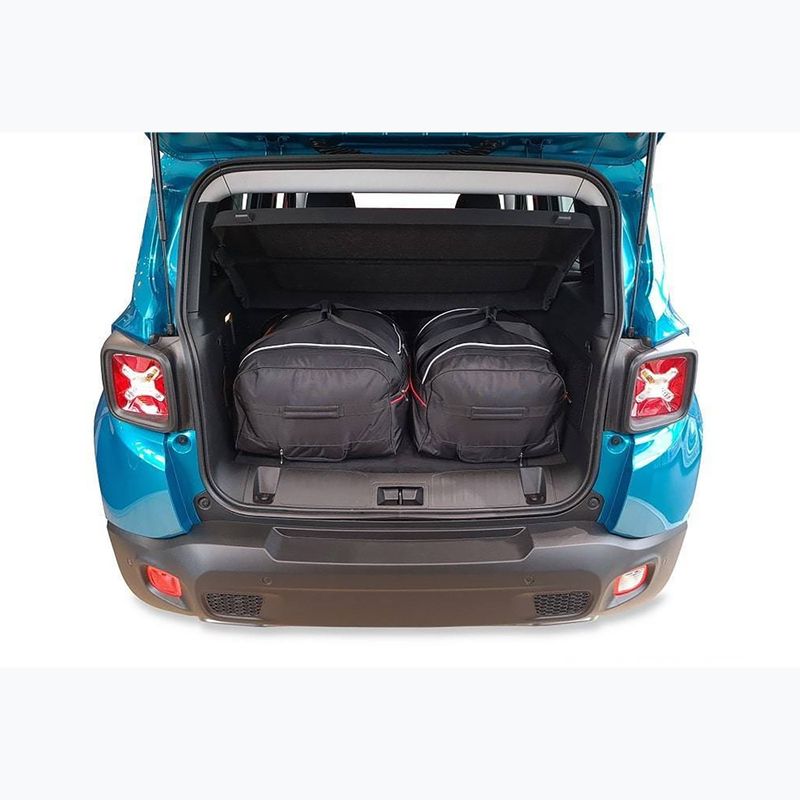 Bagažinės krepšių komplektas KJUST Jeep Renegade Phev 2020+ 2 vnt black 8
