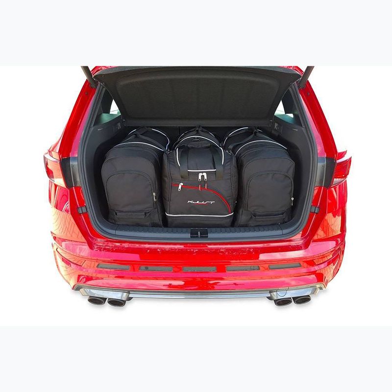 Bagažinės krepšių komplektas KJUST Cupra Ateca 2018+ sportinis 4 vnt. Juodas 16