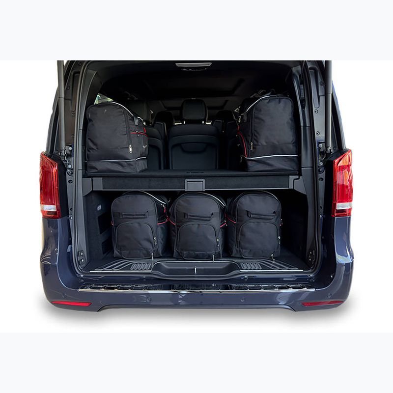 Bagažinės krepšių komplektas KJUST Mercedes-Benz EQV Long 2020+ 7 vnt. juodas 12