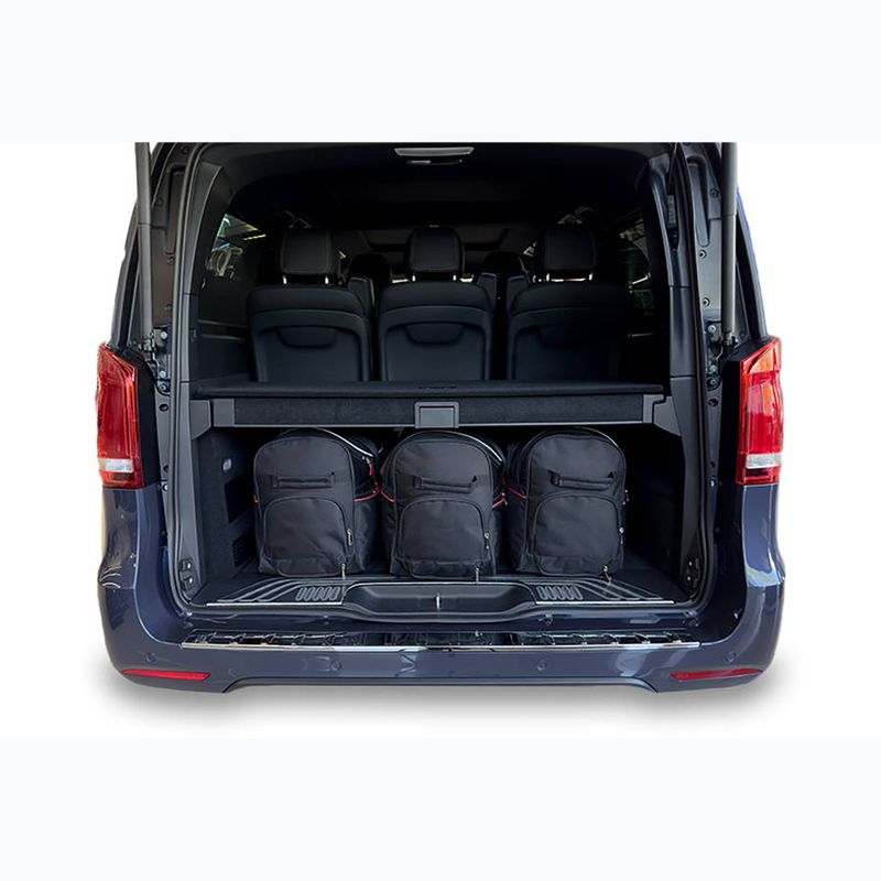 Bagažinės krepšių komplektas KJUST Mercedes-Benz EQV Long 2020+ 7 vnt. juodas 14