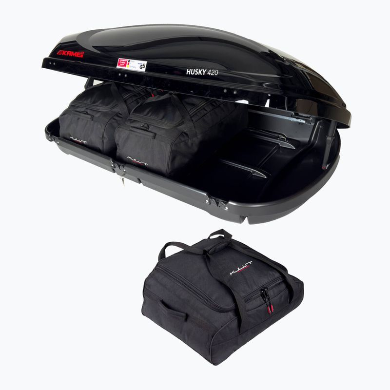 Stogo bagažinės krepšių komplektas KJUST Kamei Husky 420 3 vnt. Juodas 3