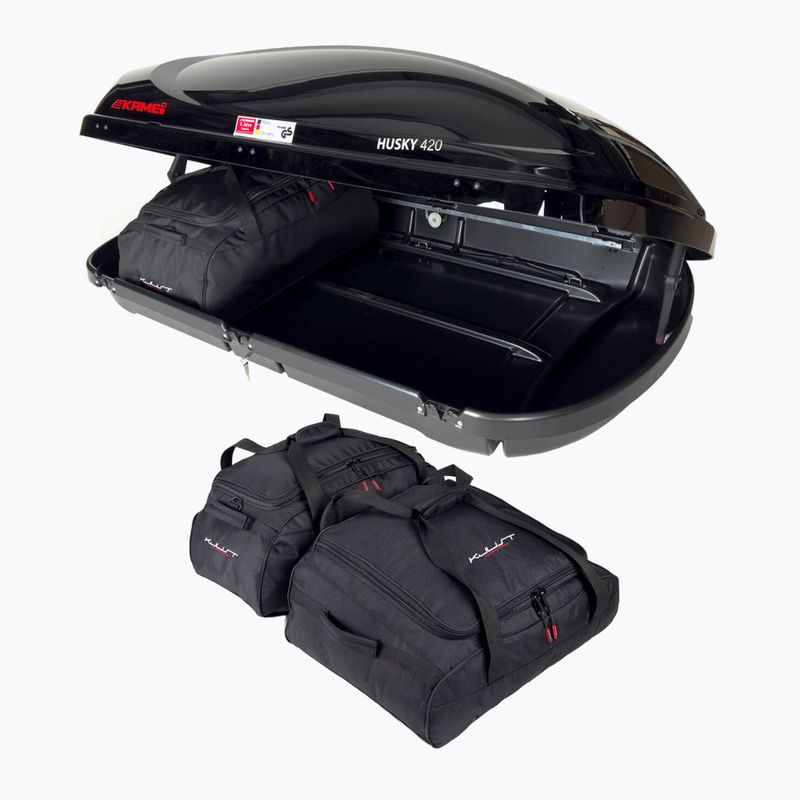 Stogo bagažinės krepšių komplektas KJUST Kamei Husky 420 3 vnt. Juodas 4