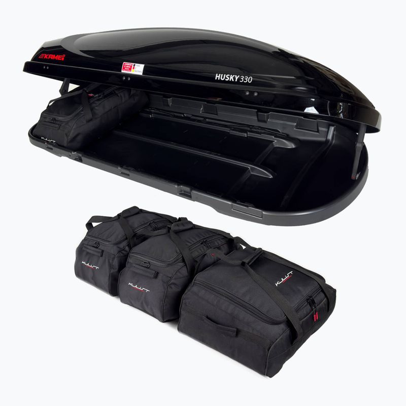 Stogo bagažinės krepšių komplektas KJUST Kamei Husky 330 4 vnt. Juodas 5