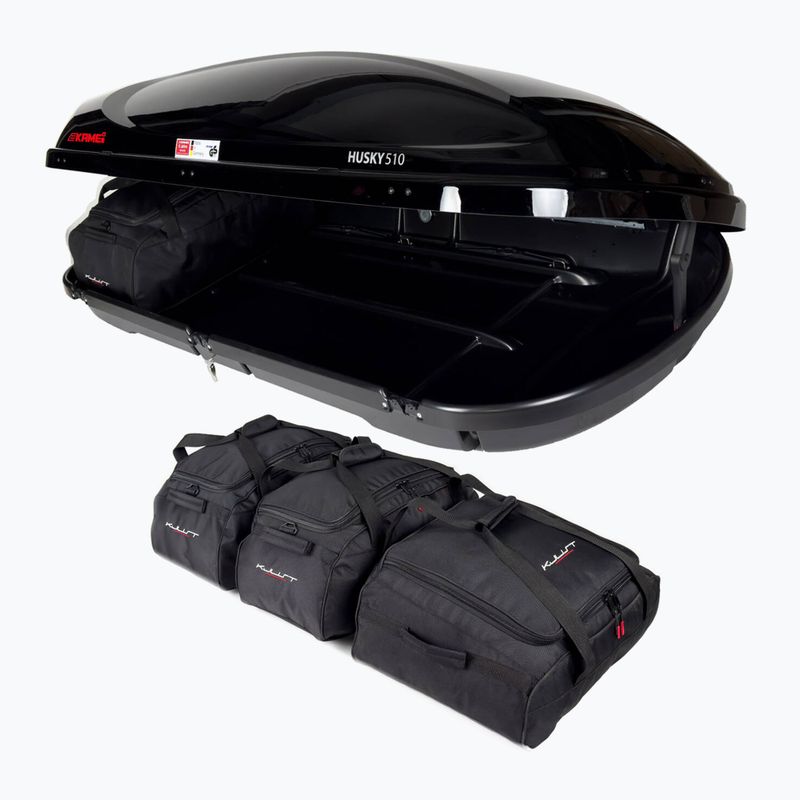 Stogo bagažinės krepšių komplektas KJUST Kamei Husky 510 4 vnt. Juodas 5