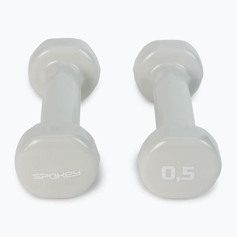 Spokey Shape IV hanteliai 2x0,5 kg pilkos spalvos 920892 3
