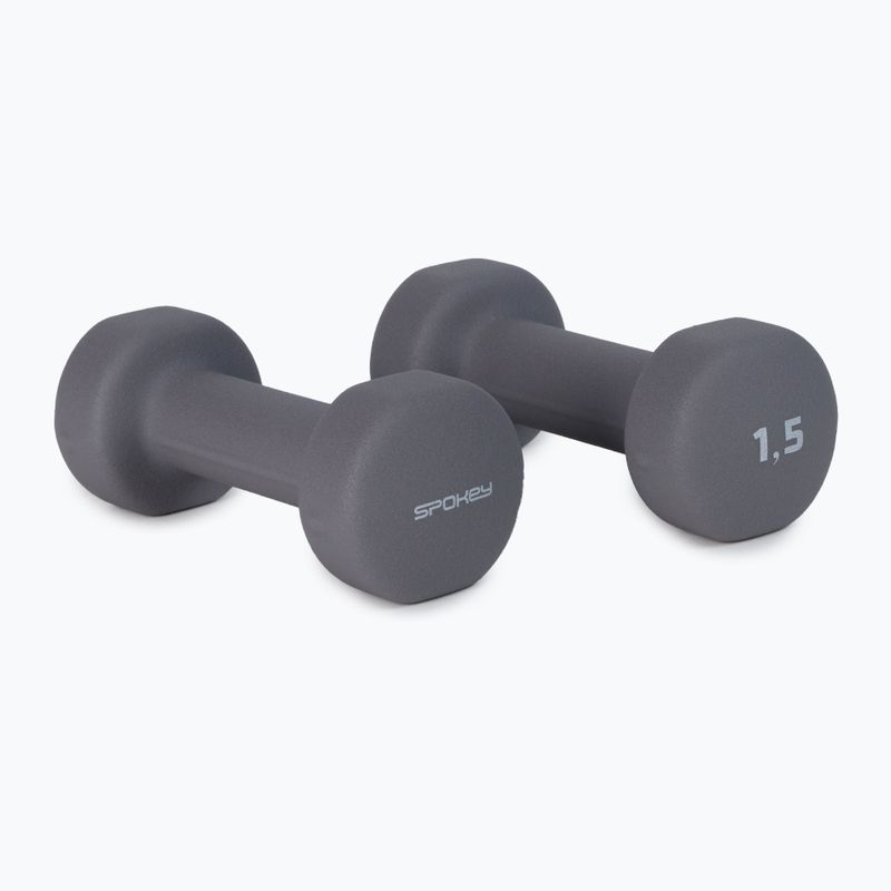Spokey Shape IV hanteliai 2x1,5 kg pilkos spalvos 921562