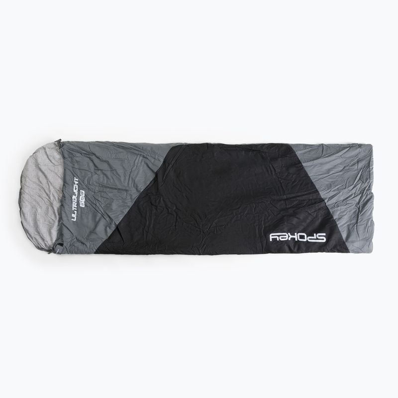 Spokey Ultralight 600II miegmaišis juodai pilkas 922251 2
