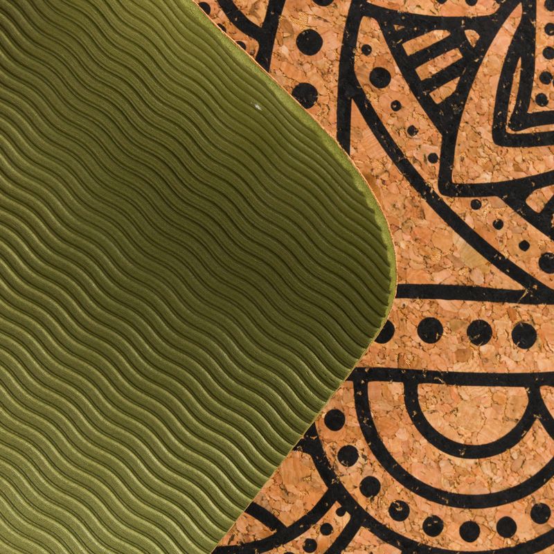 Spokey Savasana kamštinis jogos kilimėlis Mand 4 mm žalias 926537 4