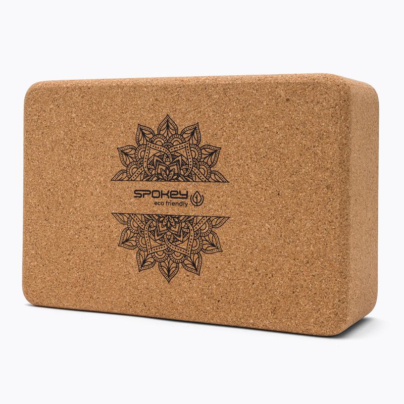 Spokey Nidra rudas kamštinis jogos kubas 926634 3