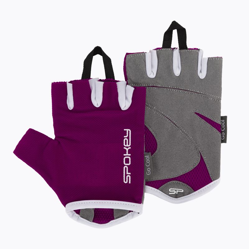 Spokey Lady Fit fitneso pirštinės violetinės 928972