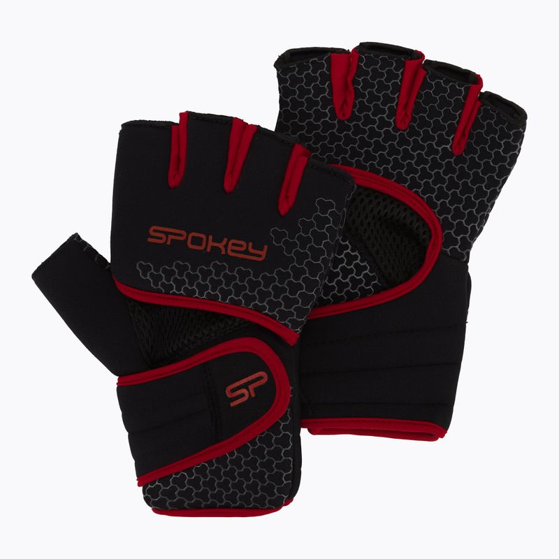 Spokey Lava juodos ir raudonos fitneso pirštinės 928974