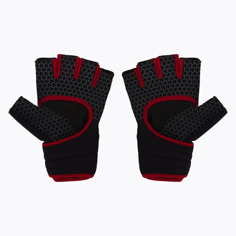 Spokey Lava juodos ir raudonos fitneso pirštinės 928974 2
