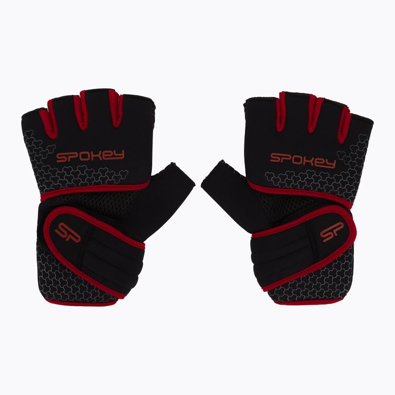 Spokey Lava juodos ir raudonos fitneso pirštinės 928974 3