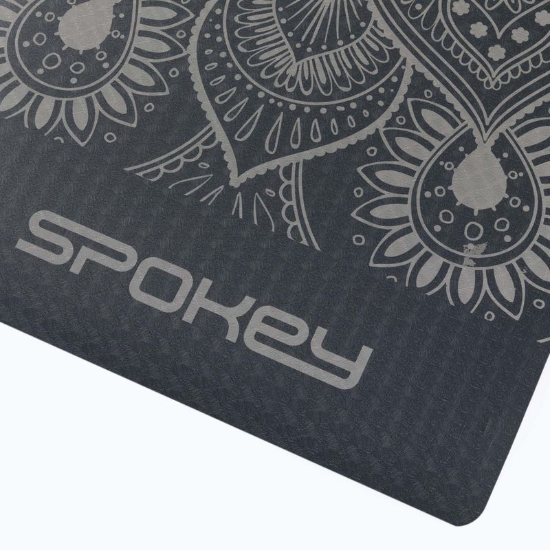 Spokey Yoga Mandala 4 mm pilka 929857 jogos kilimėlis 3