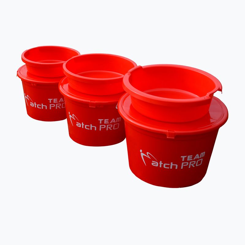 18 l talpos kibiras su dangčiu ir 5 l talpos dubeniu MatchPro Team raudonas 910937
