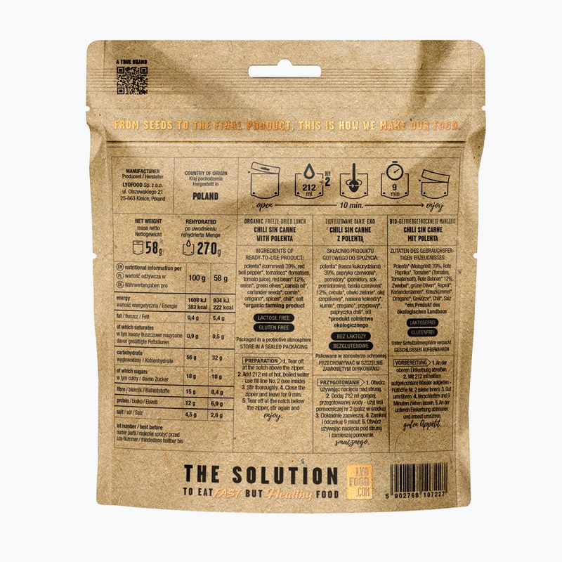 Liofilizuotas maistas LYOFOOD Eko Chili sin Carne 270 g 3