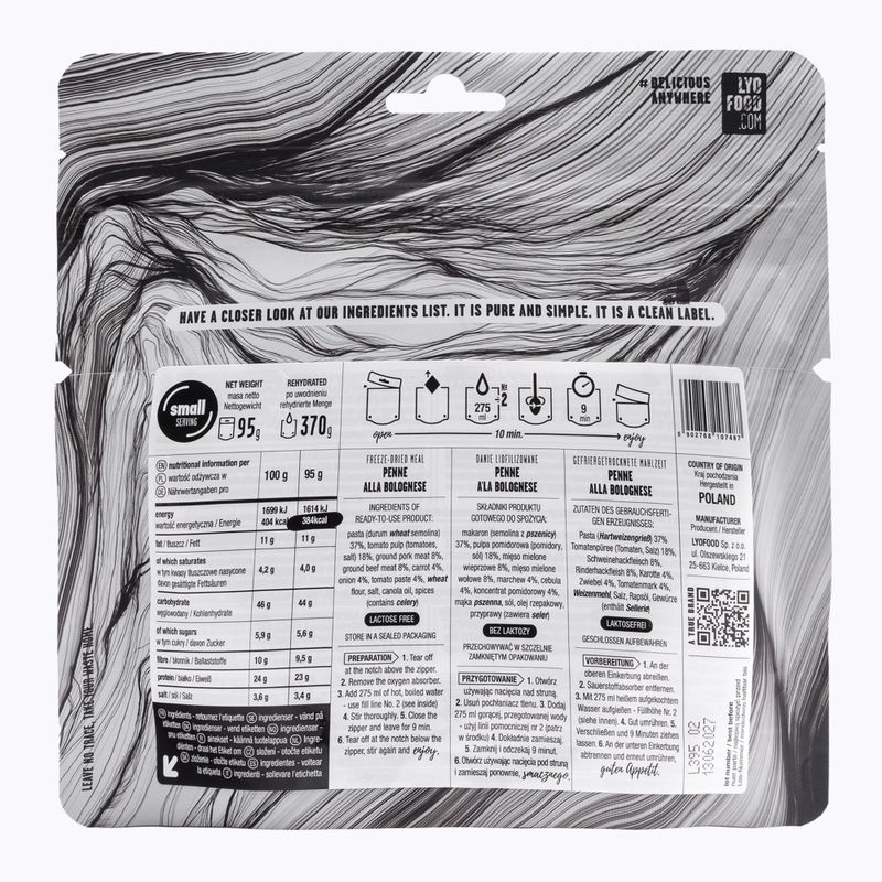 Liofilizuotas maistas LYOFOOD Penne alla bolognese LF-7487 2