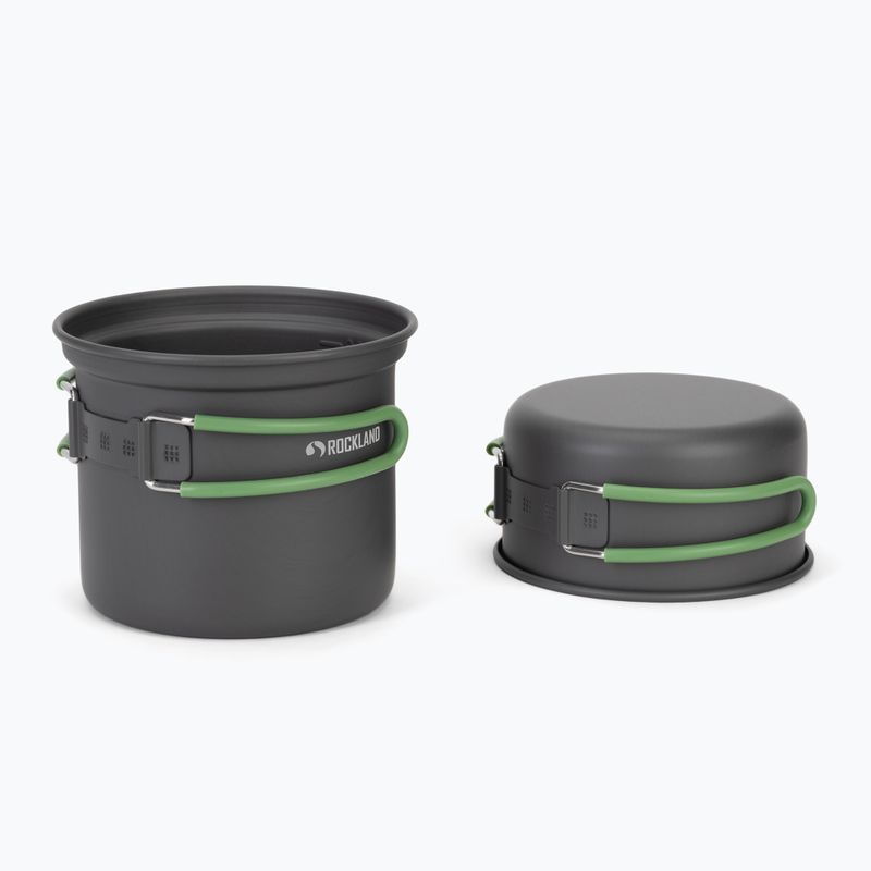 Puodų rinkinys Rockland Travel Pro grey/green 2