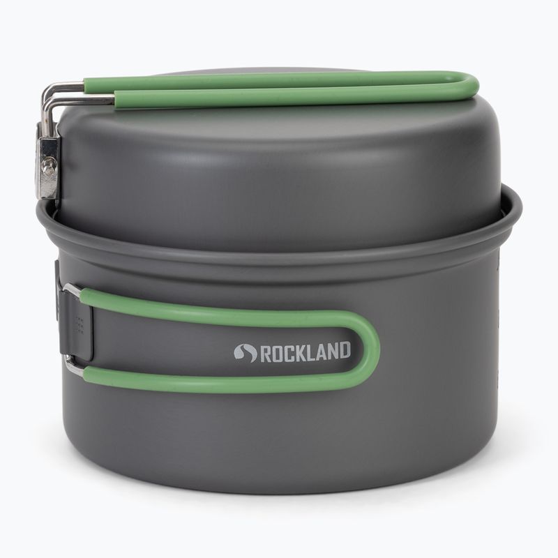 Turistinių indų rinkinys Rockland Travel Duo Anodized grey/green